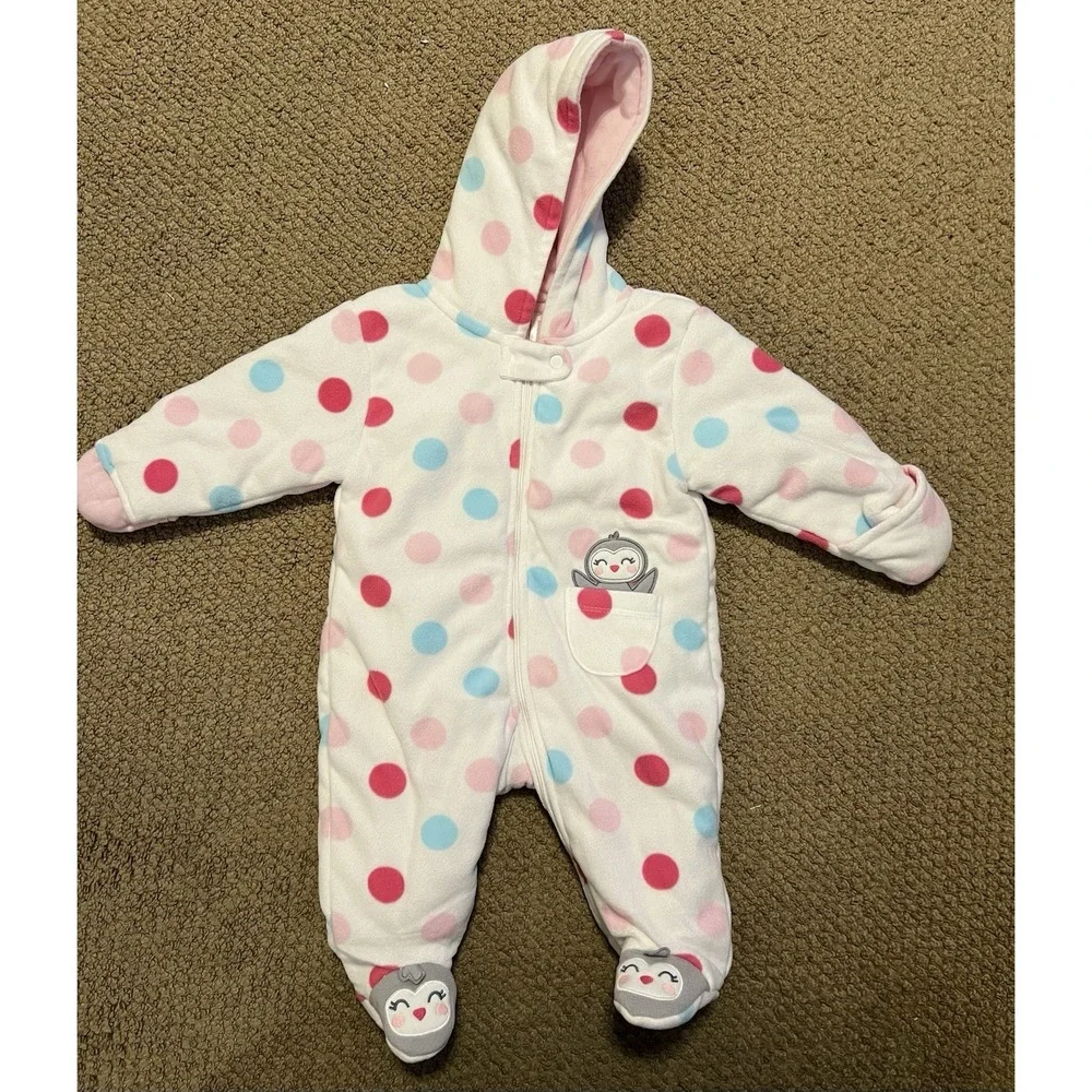 Carter's Girls Just One You Pram Jumpsuit W/ Feet Size: 6 months